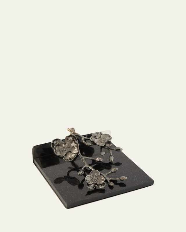 Black Orchid Dinner Napkin Holder
